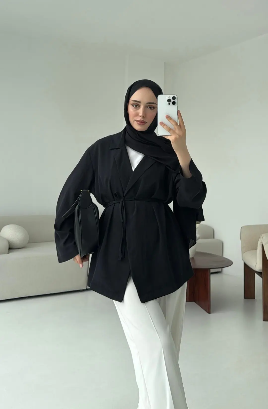 Tencel Ceket Siyah - Görsel 3