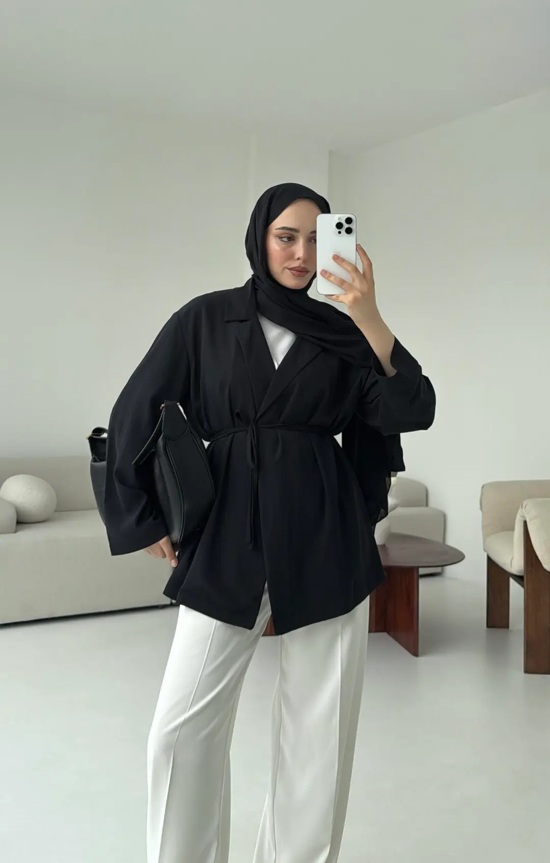 Tencel Ceket Siyah - Görsel 6