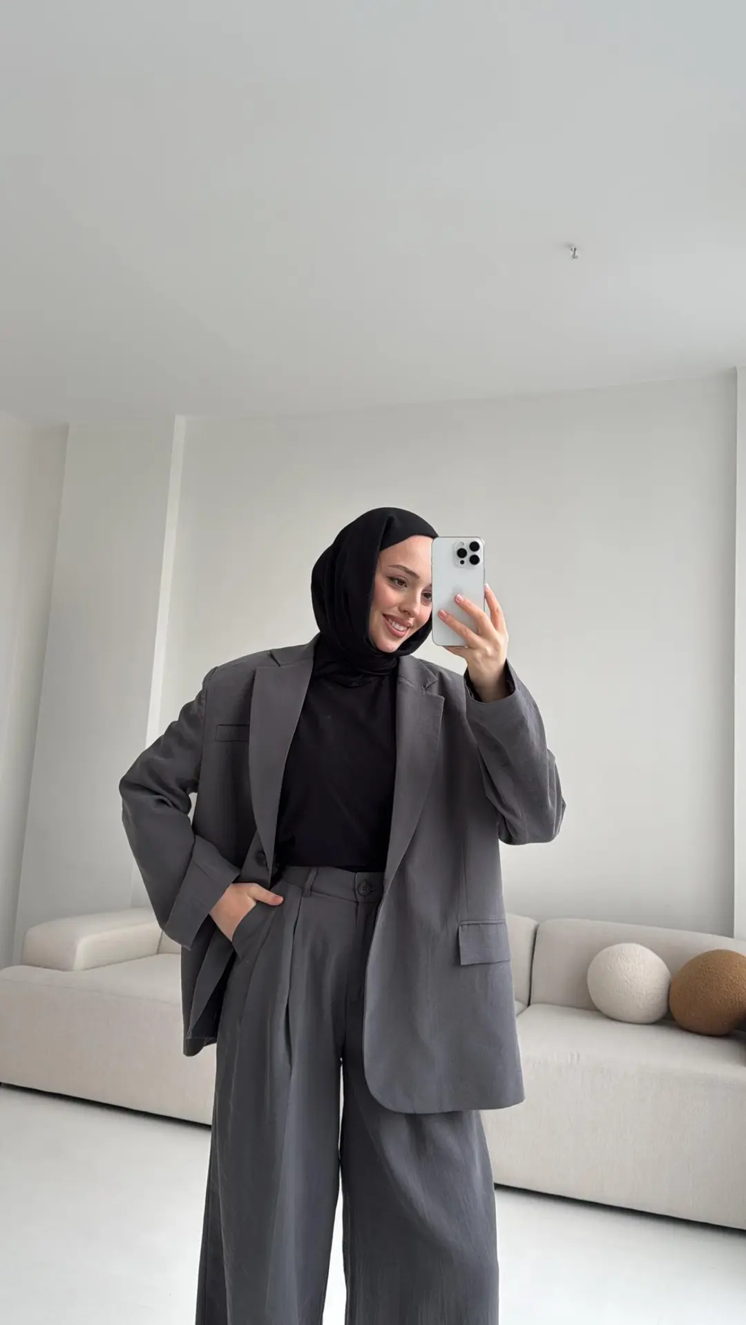 Tencel Gri Premium Ceket - Görsel 4