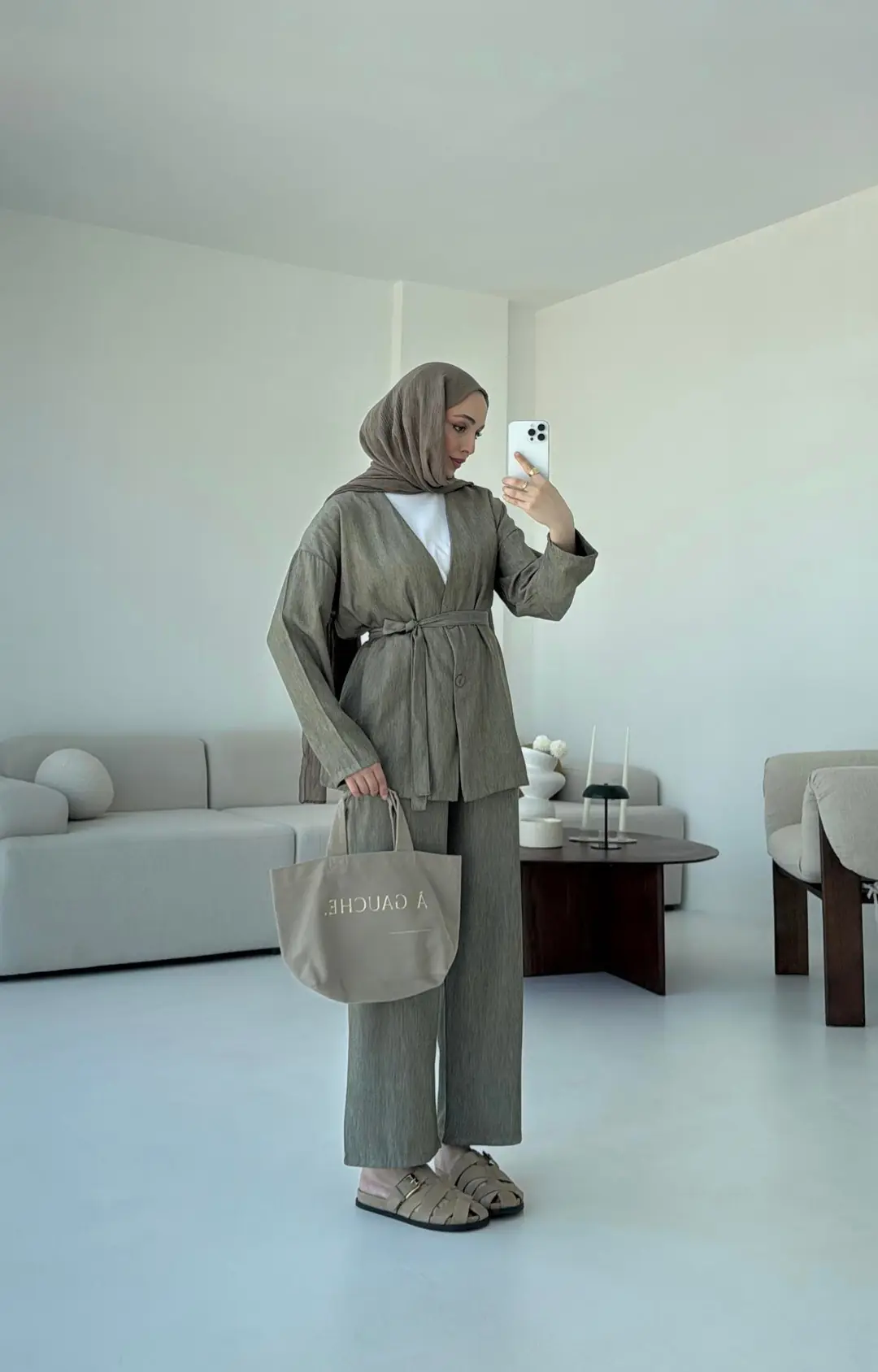 Tencel Keten Takım Haki - Görsel 3