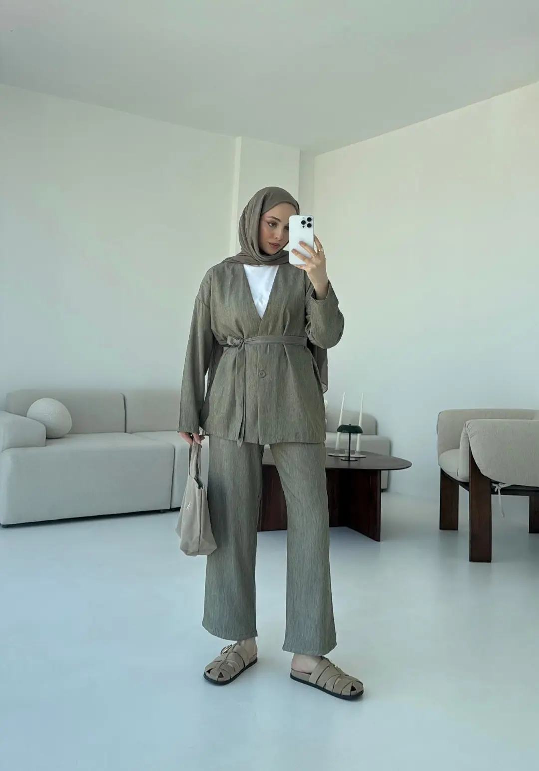 Tencel Keten Takım Haki - Görsel 7