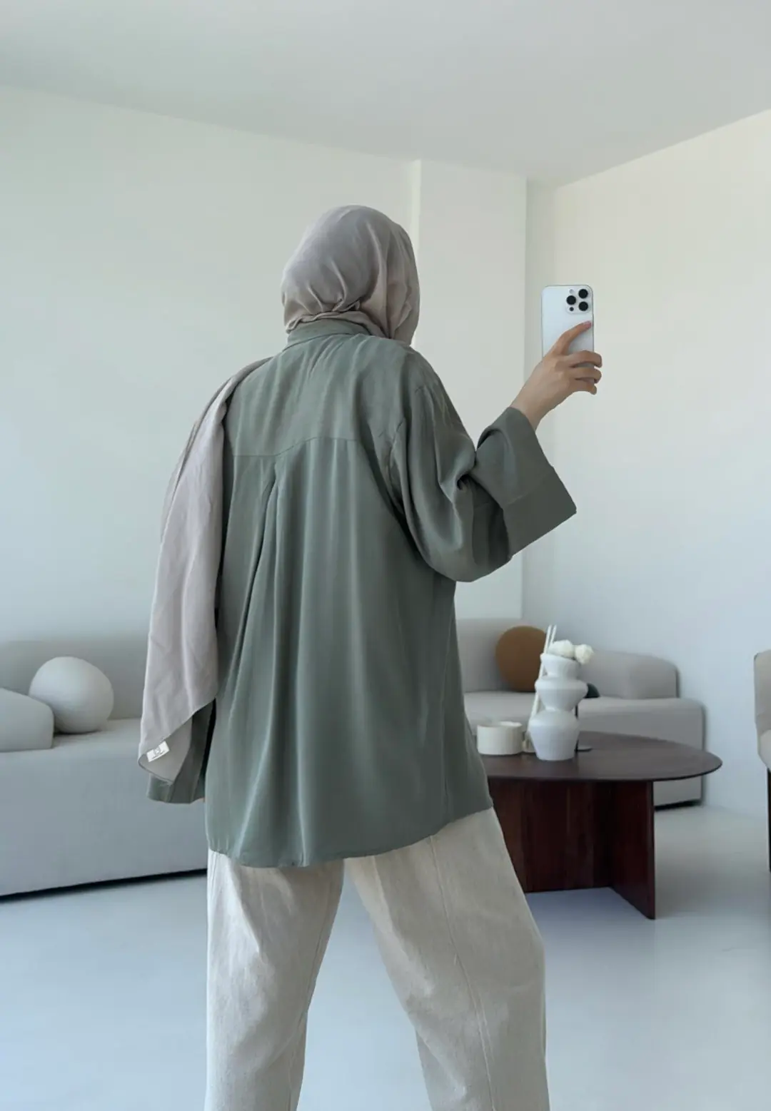 Tencel Yıkamalı Gömlek Cağla - Görsel 9