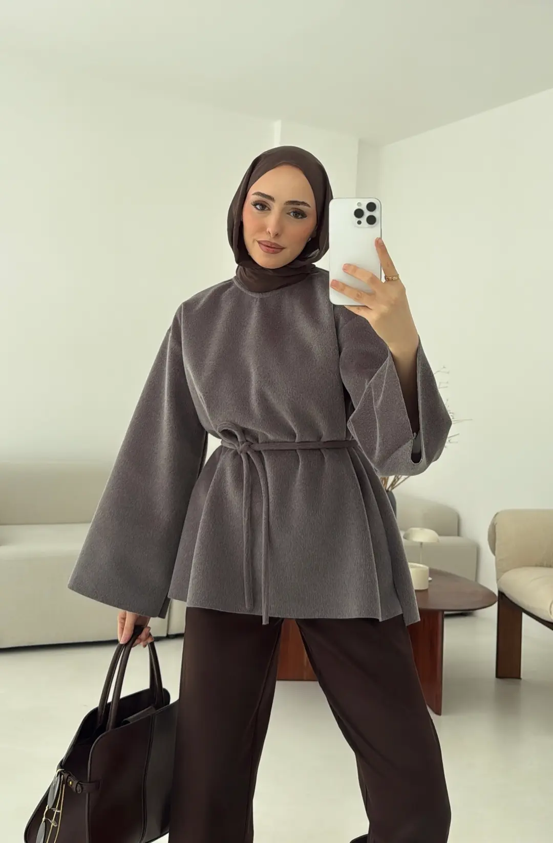 Tok Kumaş Bluz Gri - Görsel 2