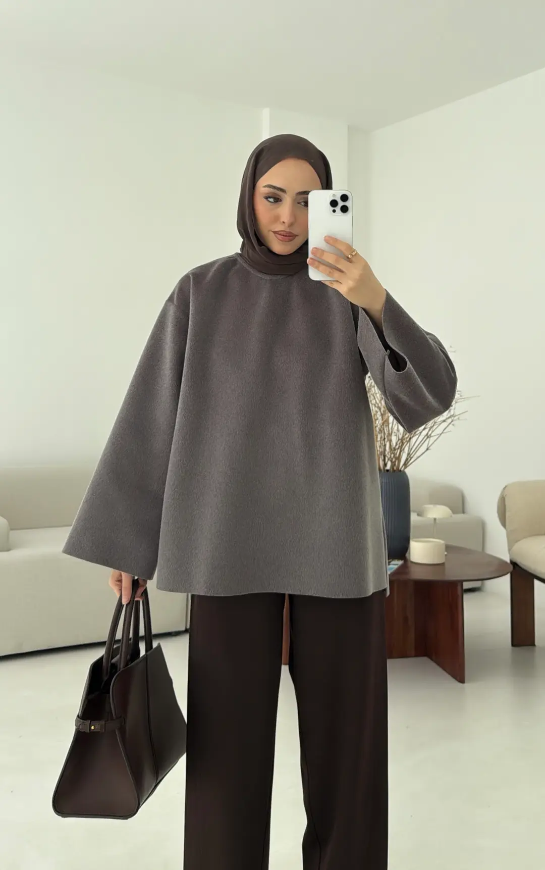 Tok Kumaş Bluz Gri - Görsel 5