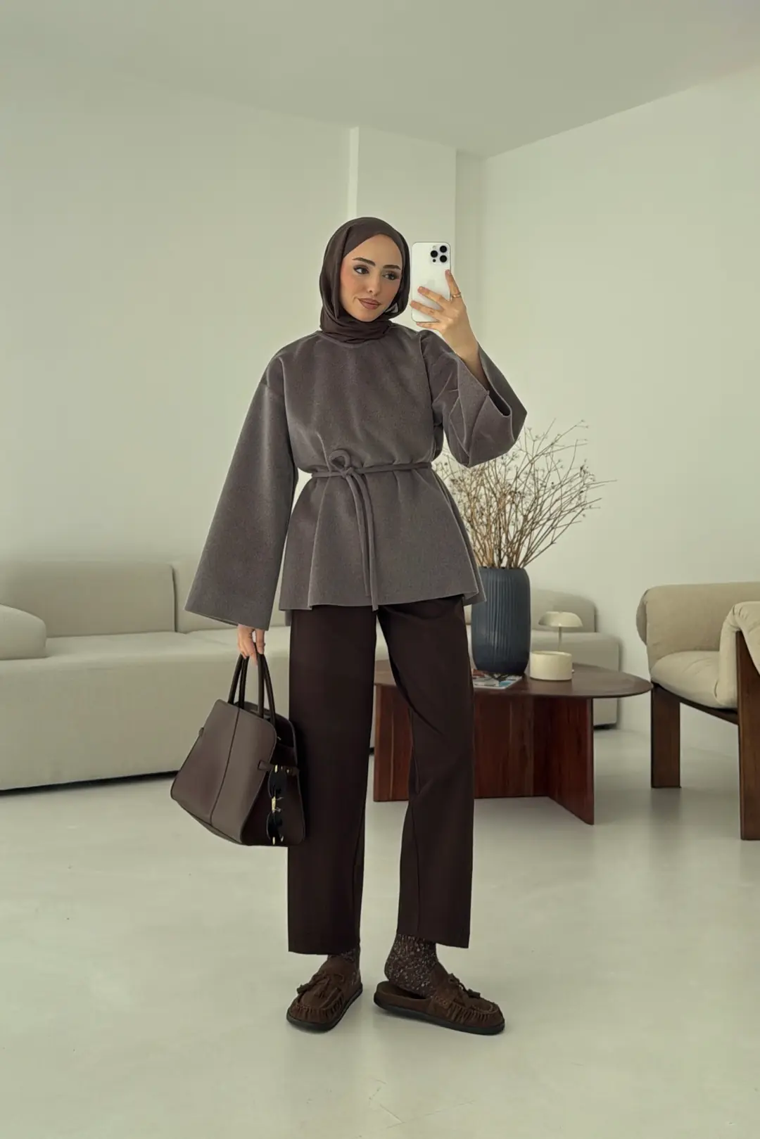 Tok Kumaş Bluz Gri - Görsel 9