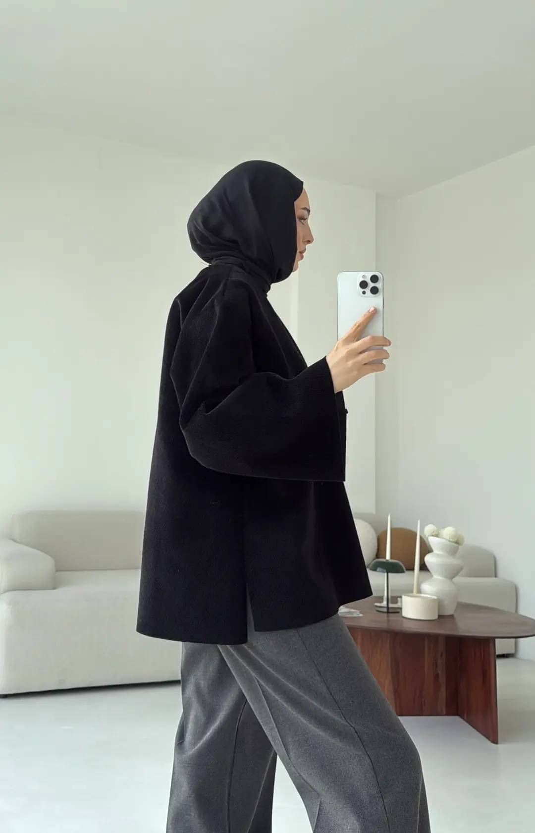 Tok Kumaş Bluz Siyah - Görsel 7