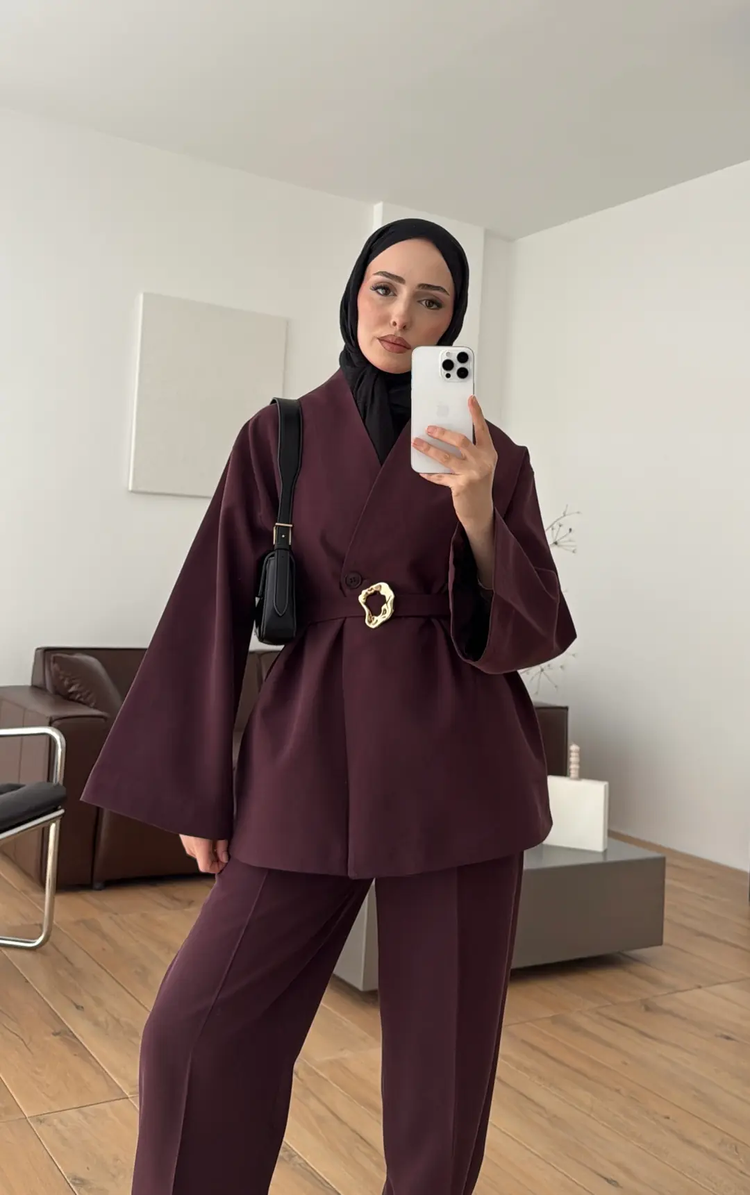 Toka Kemerli Takım Bordo - Görsel 7