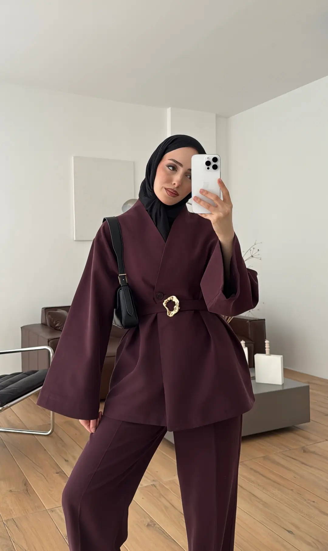 Toka Kemerli Takım Bordo - Görsel 8