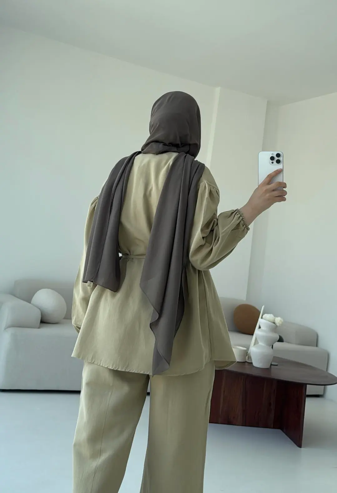 Top Dügmeli Takım Haki - Görsel 4