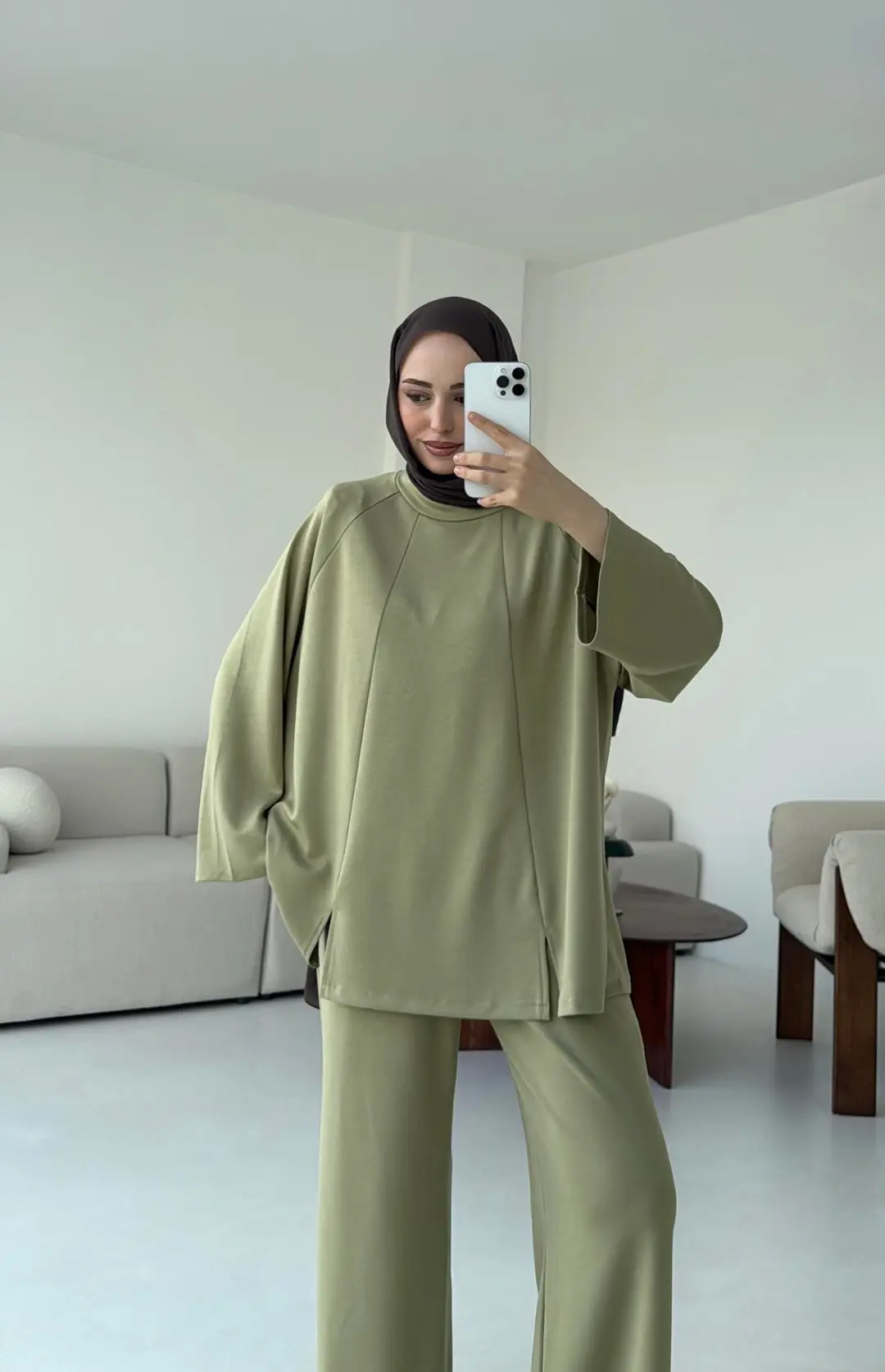 Tuniği Yırtmaçlı Oysho Takım Çağla - Görsel 3