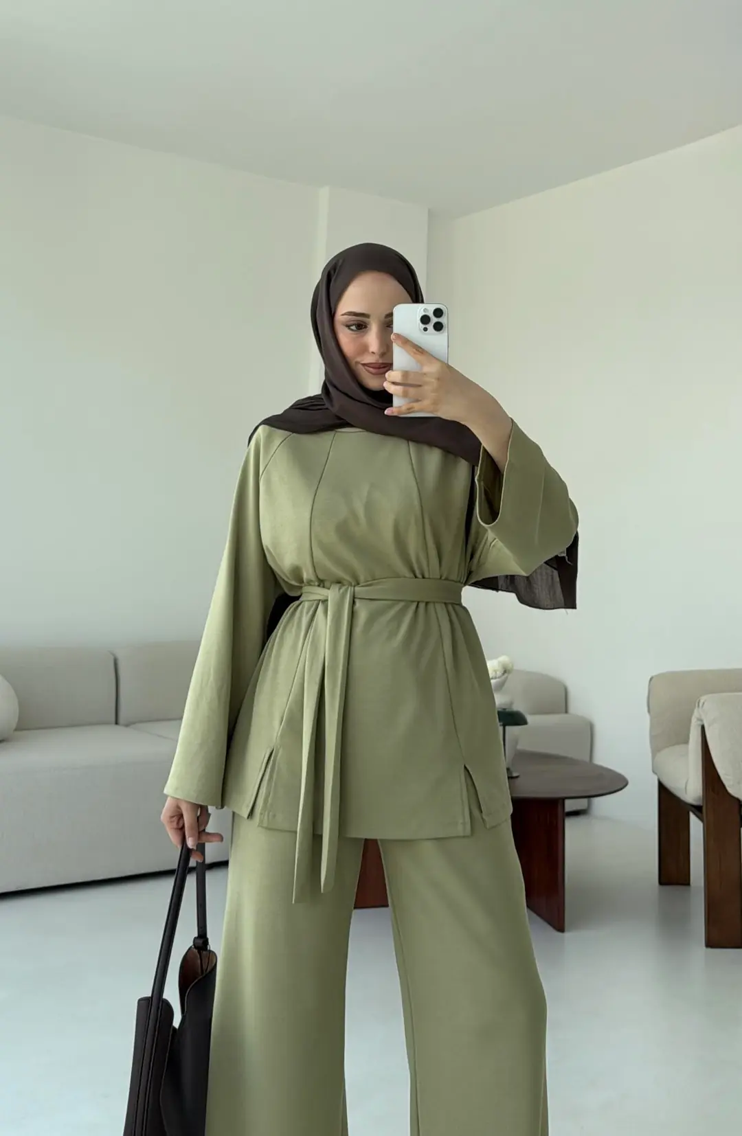 Tuniği Yırtmaçlı Oysho Takım Çağla - Görsel 8