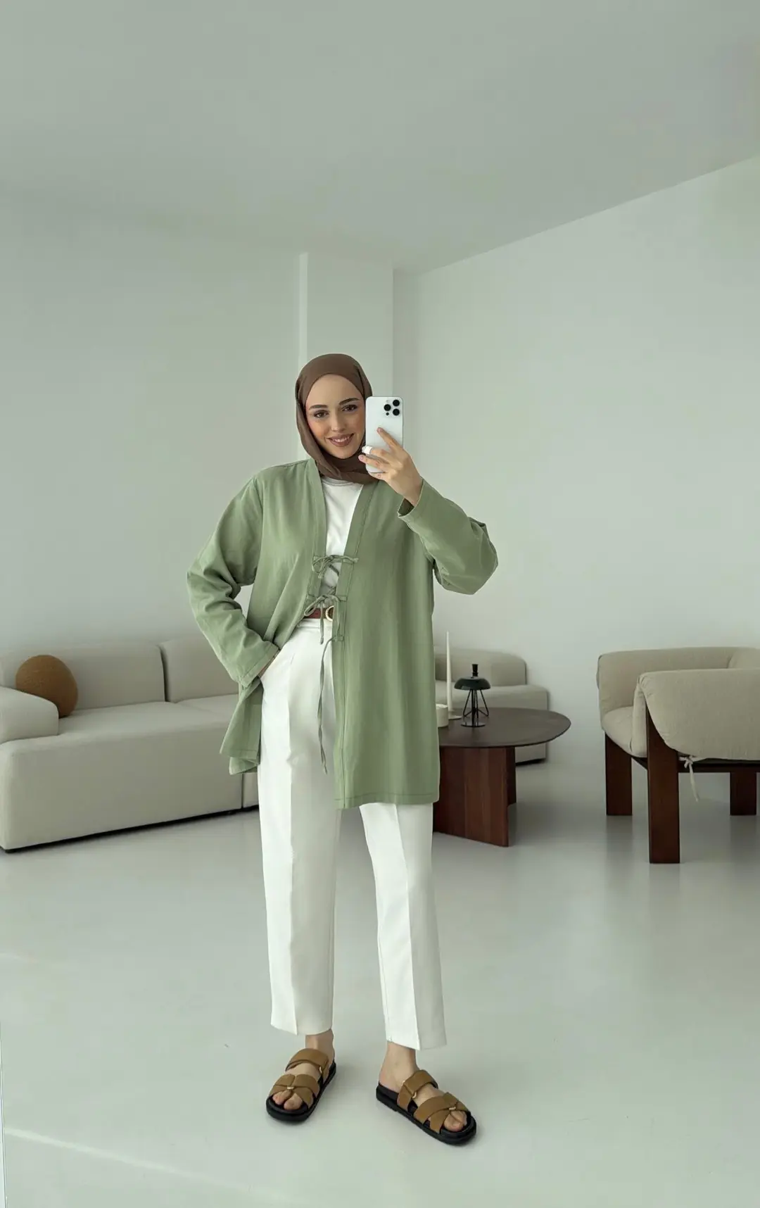 Üç Bağlamalı Kimono Mint