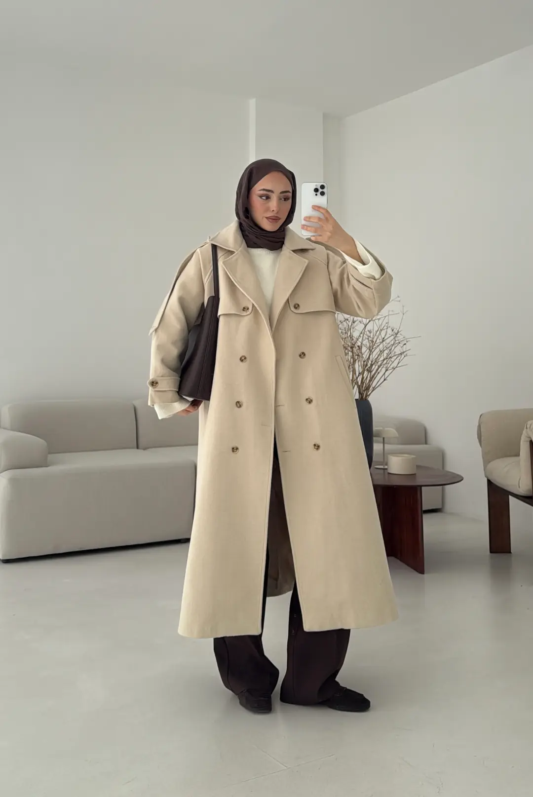 Uzun Bej Kaşe Kaban - Görsel 7