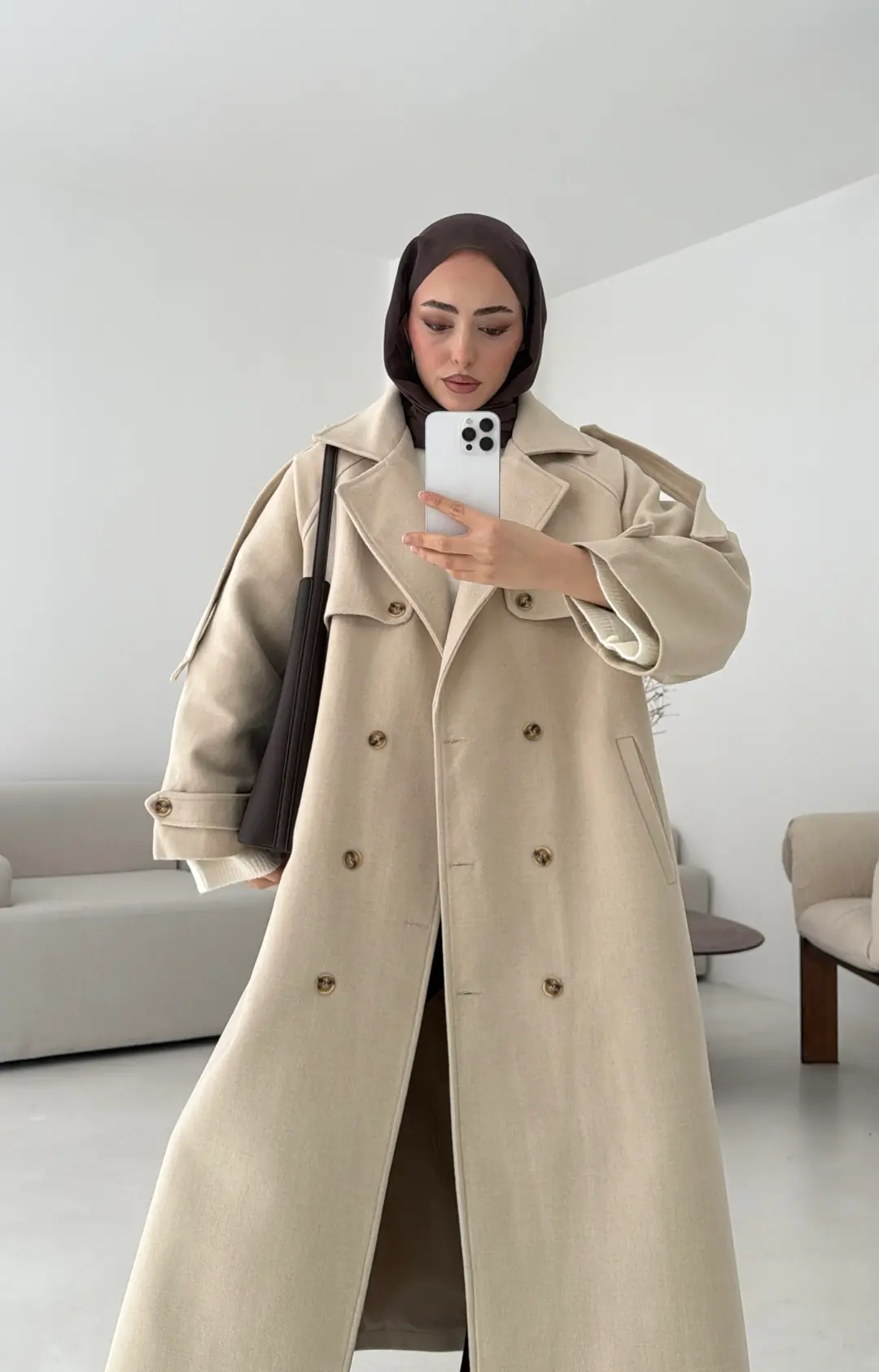 Uzun Bej Kaşe Kaban - Görsel 9