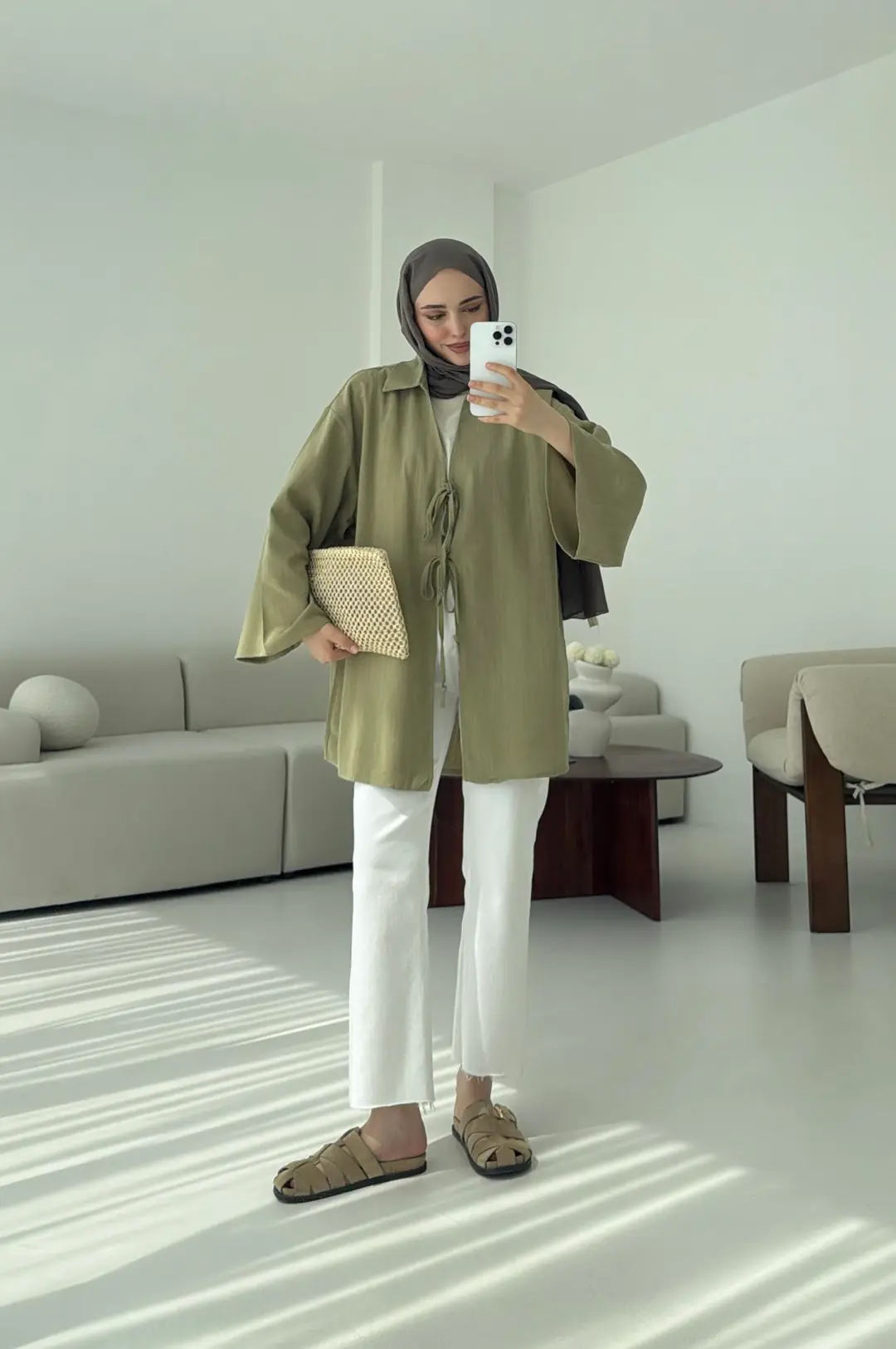 Uzun Kimono Cagla - Görsel 5