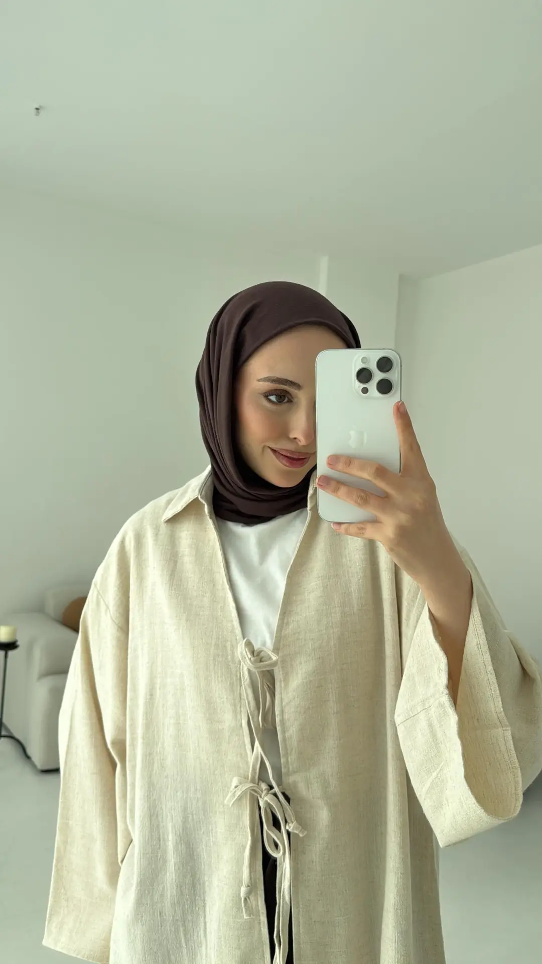 Uzun Kimono Natural - Görsel 4