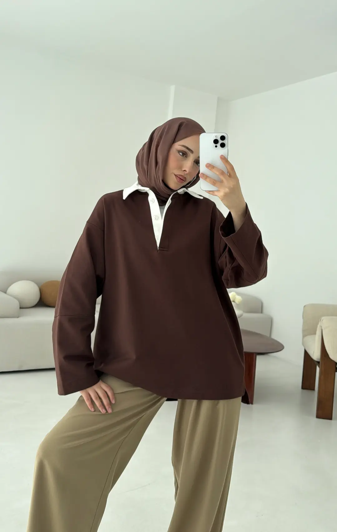 Varctiy Sweatshırt Kahve - Görsel 7