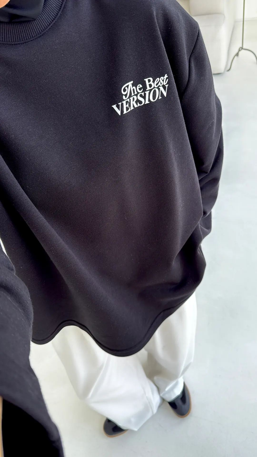 Version Baskılı Sweatshirt Siyah - Görsel 3
