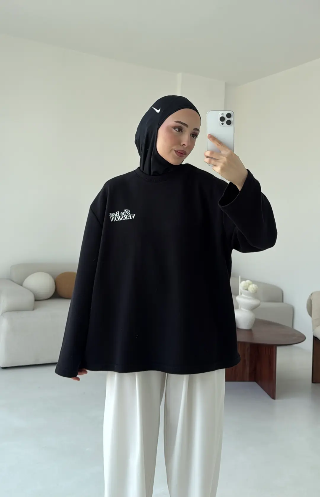Version Baskılı Sweatshirt Siyah - Görsel 4