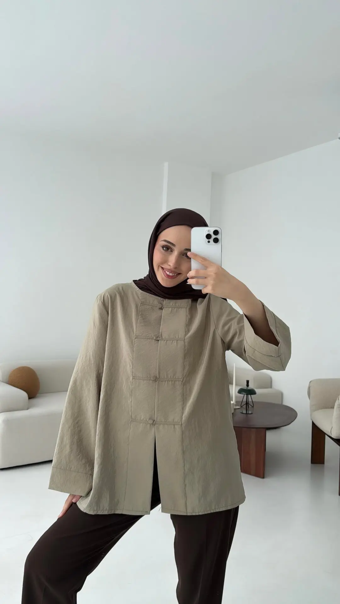 Vizon Düğme Detay Gömlek - Görsel 4