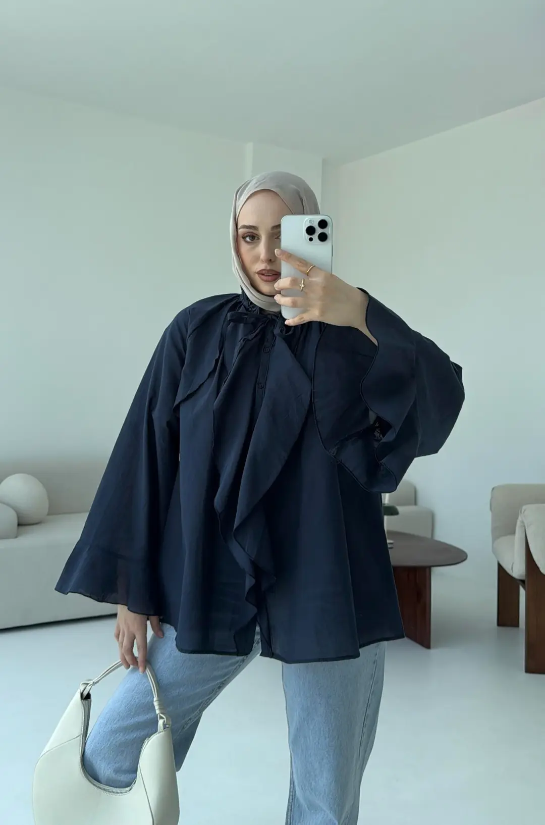 Vual Gömlek Lacivert - Görsel 2