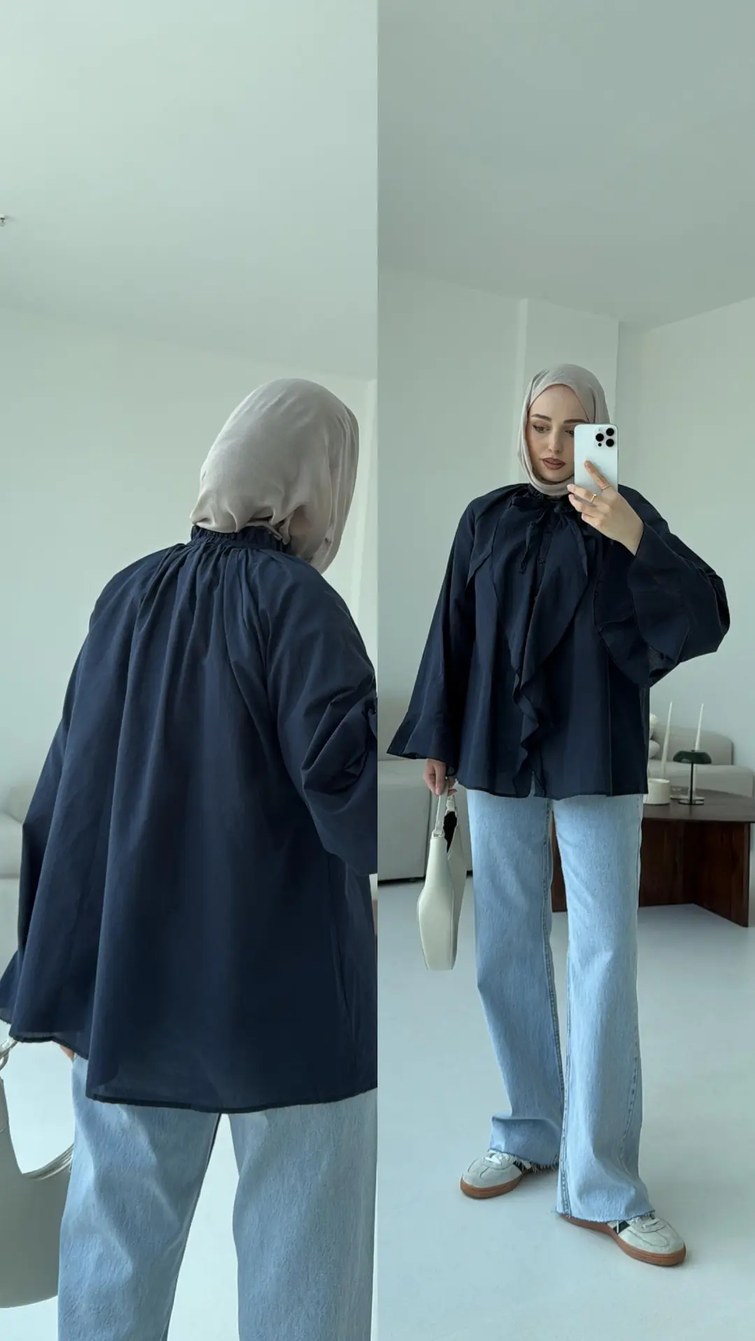 Vual Gömlek Lacivert - Görsel 5