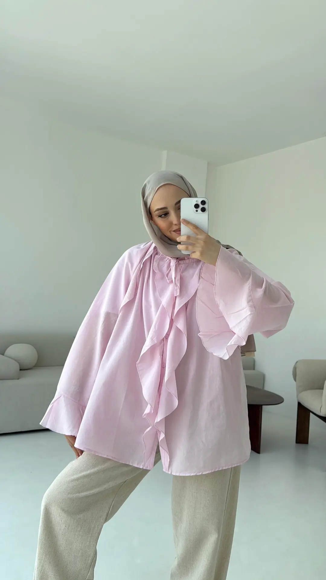 Vual Gömlek Pembe - Görsel 5