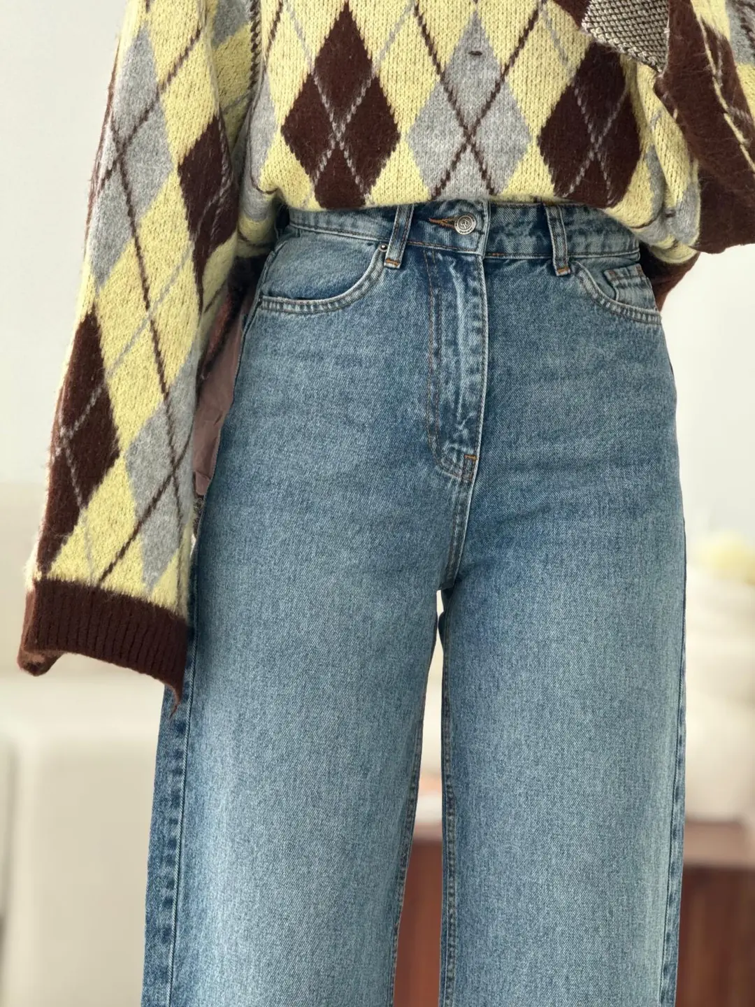 Wide Leg Kar Yıkama Jean - Görsel 2