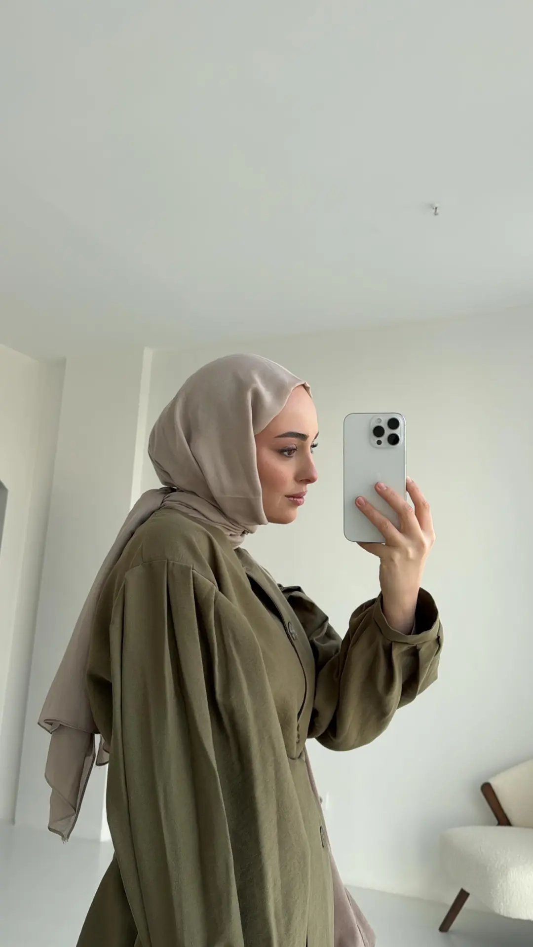 Yağ Yeşili Düğmeli Takım Premium - Görsel 2