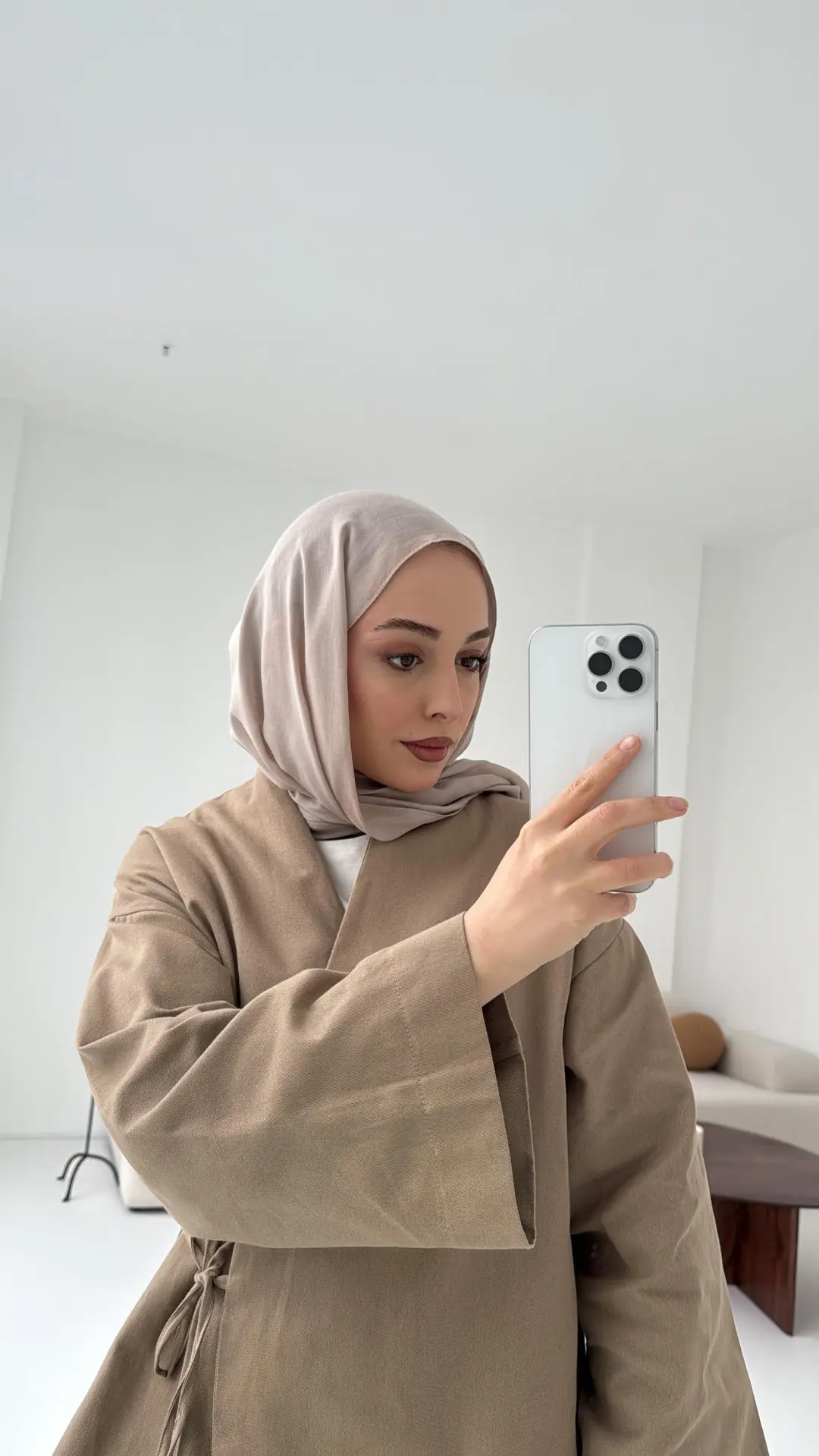 Yandan Bağlama Kimono Bej - Görsel 4