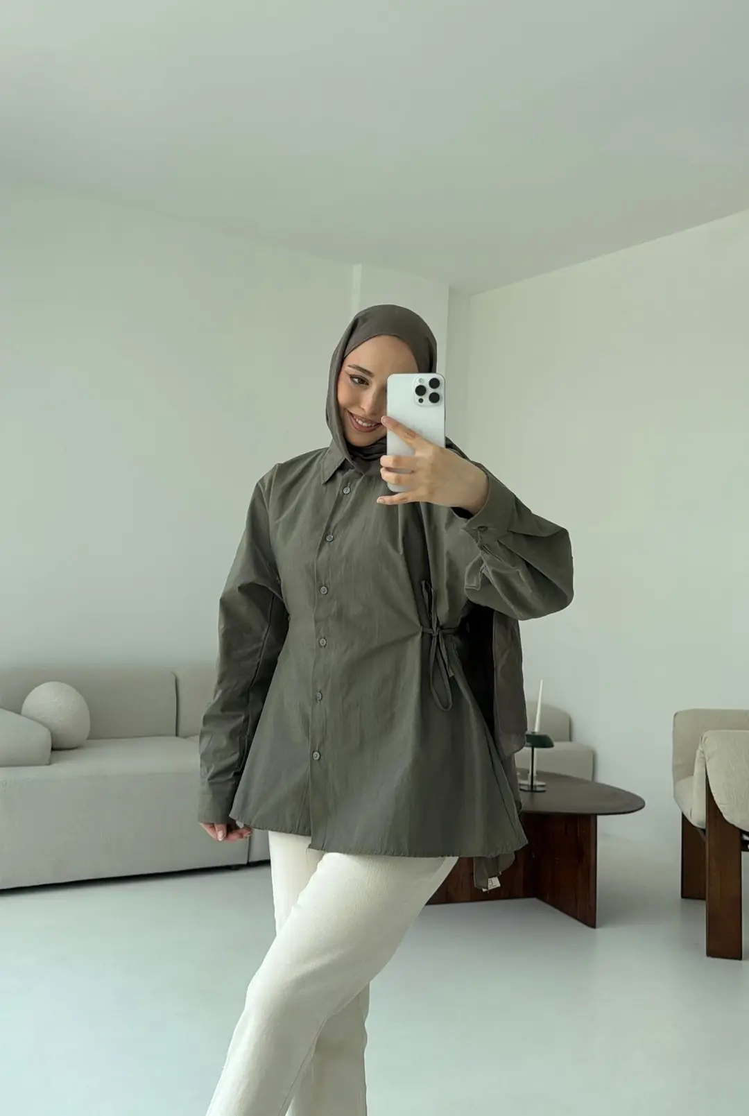 Yandan Bağlamalı Gömlek Cagla