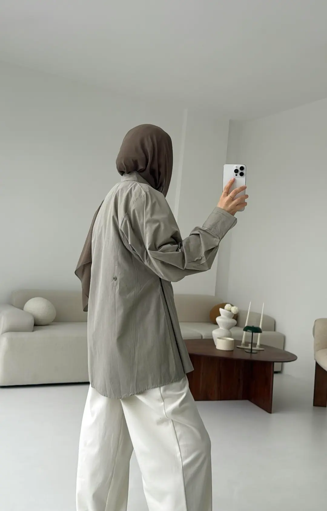 Yanları Düğmeli Gömlek Çağla - Görsel 3