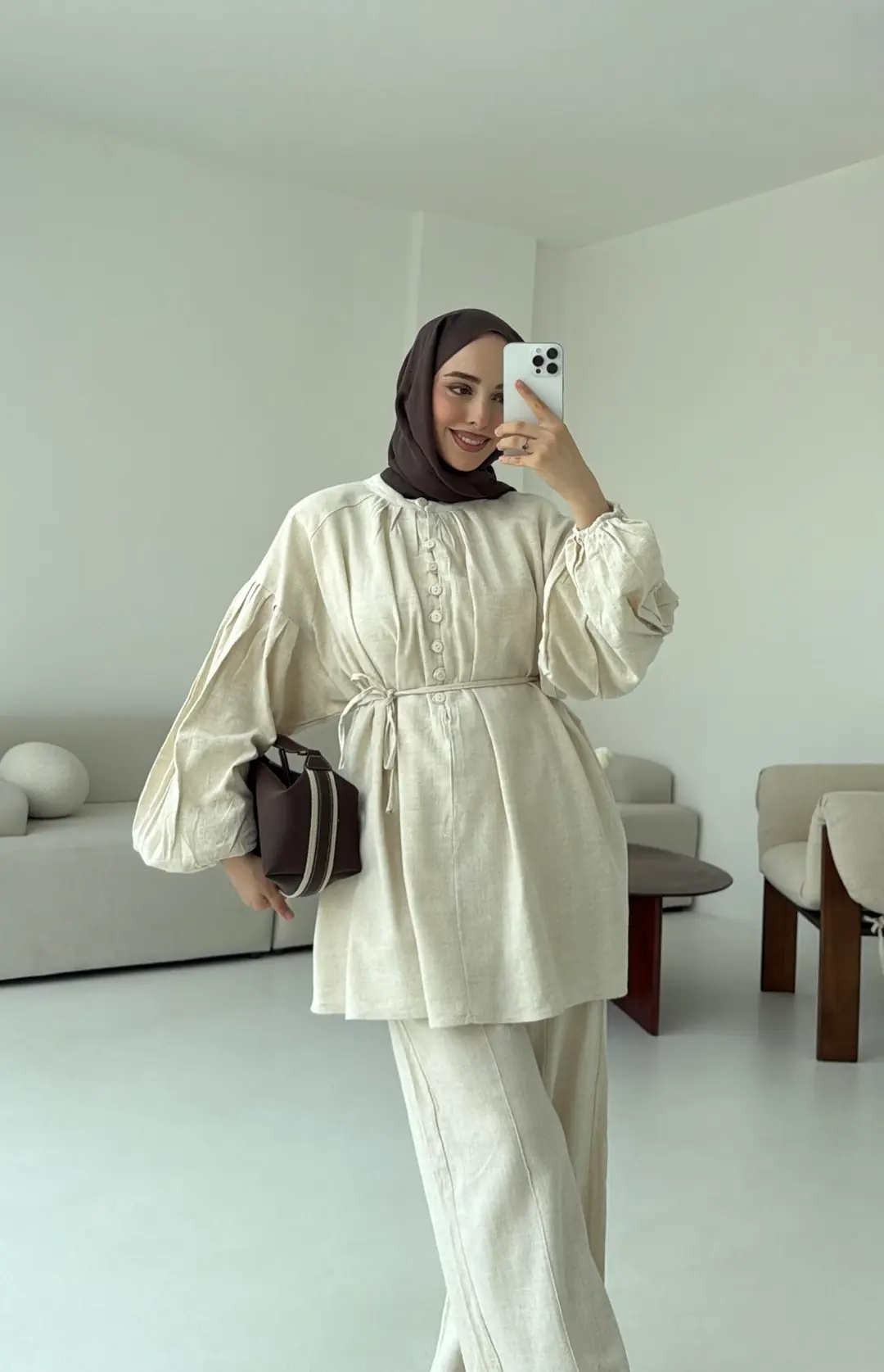 Yarım Düğme Detaylı Takım Taş - Görsel 3