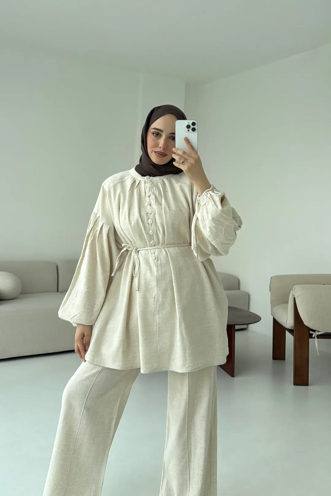 Yarım Düğme Detaylı Takım Taş - Görsel 6