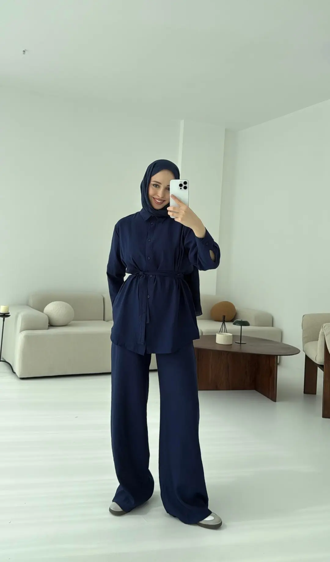 Yazlık Bağlamalı Takım Lacivert - Görsel 5