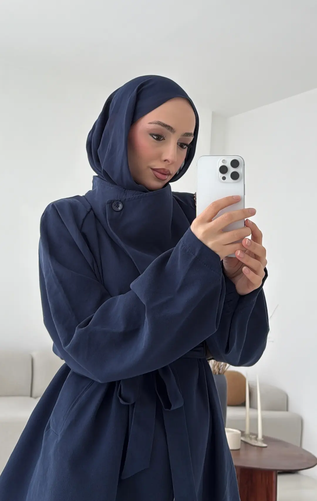 Yazlık Kemerli Ceket Lacivert - Görsel 2