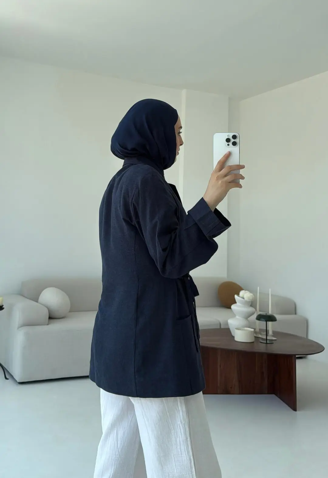 Yazlık Lacivert Ceket - Görsel 3