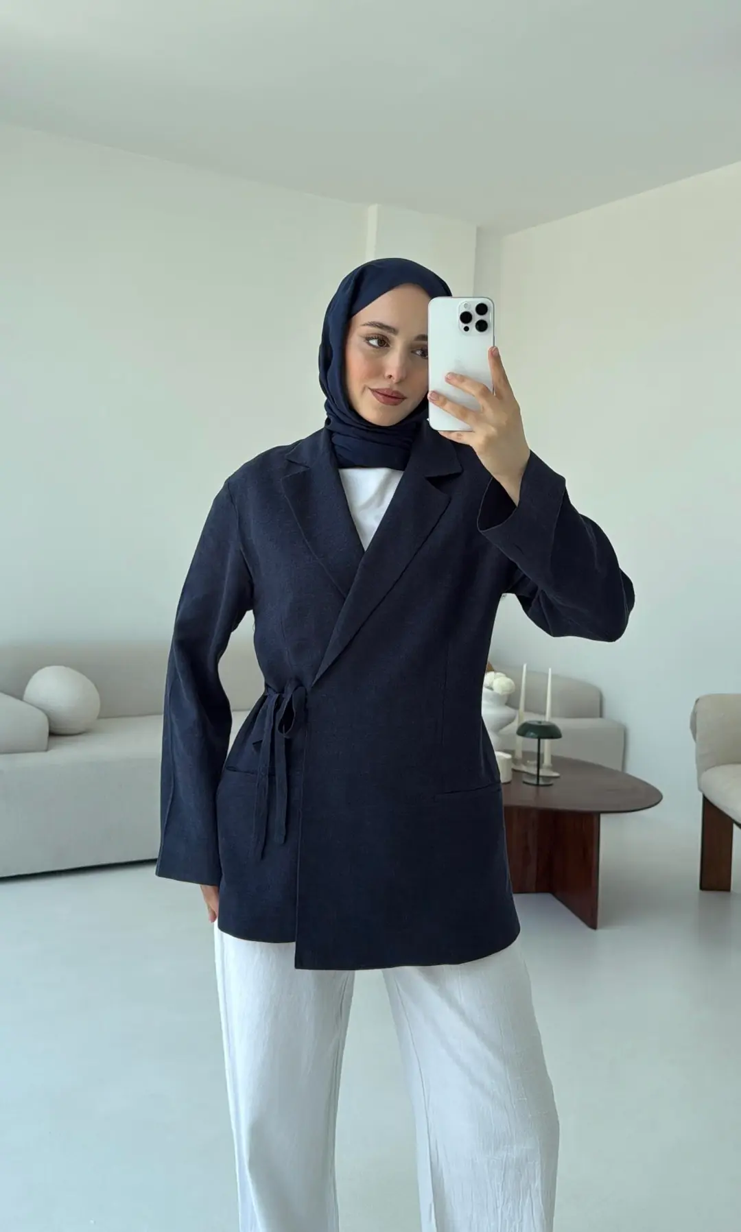 Yazlık Lacivert Ceket - Görsel 5