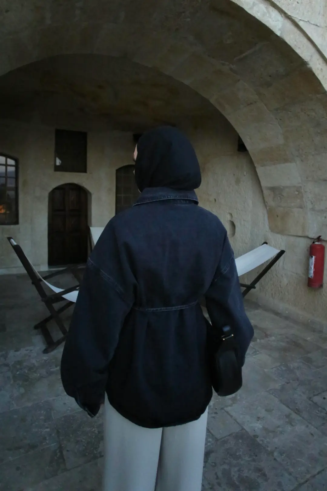 Yıkamalı Siyah Denim Ceket - Görsel 5