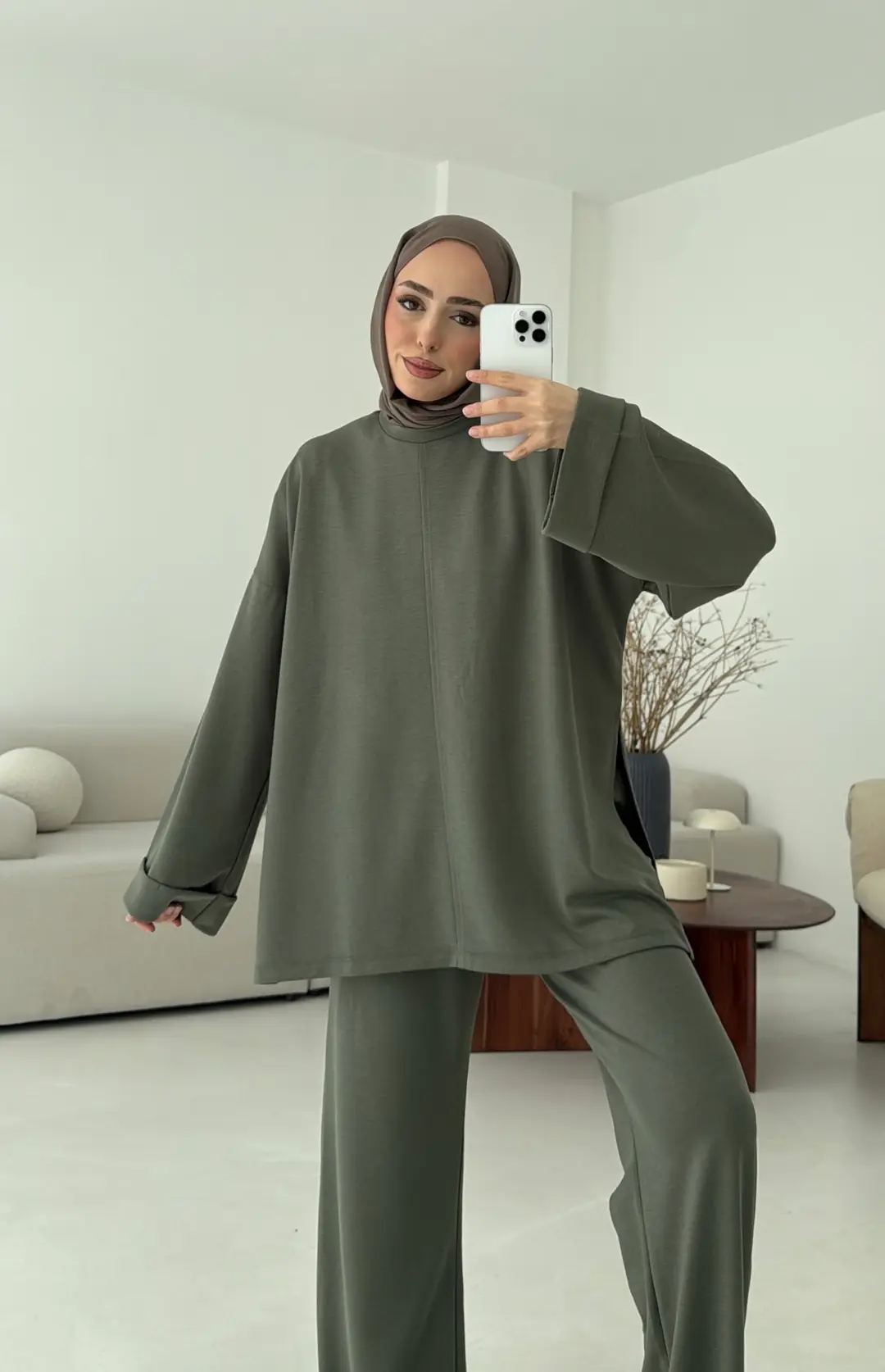 Yırtmaç Detay Takım Haki - Görsel 4