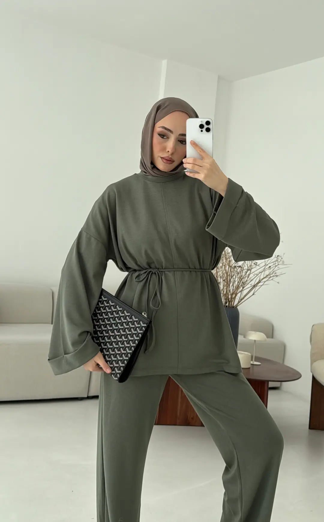 Yırtmaç Detay Takım Haki - Görsel 7