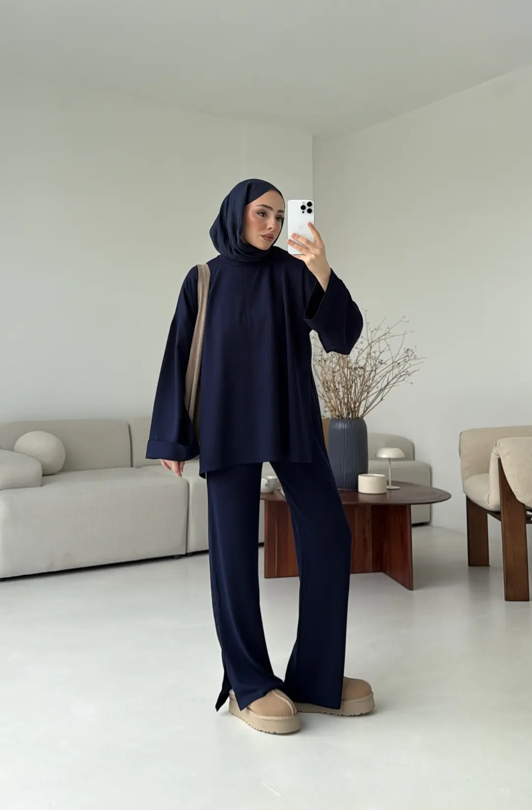 Yırtmaç Detay Takım Lacivert - Görsel 5