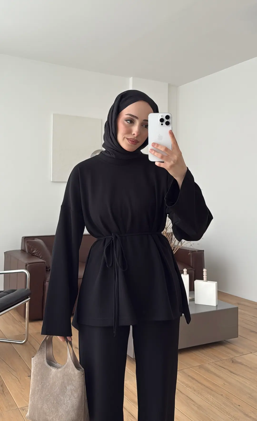 Yırtmaç Detay Takım Mevsimlik Takım Siyah - Görsel 5