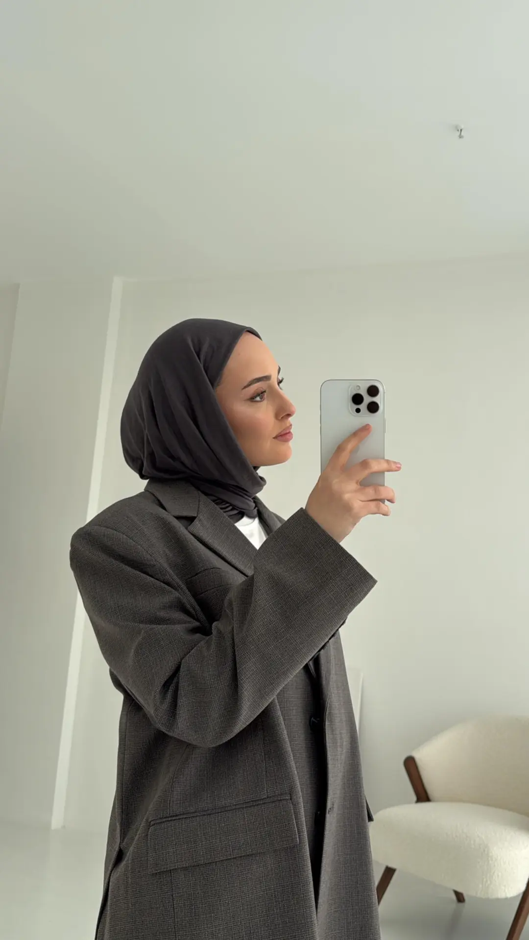 Yırtmaç Detaylı Oversize Blazer Ceket - Görsel 5