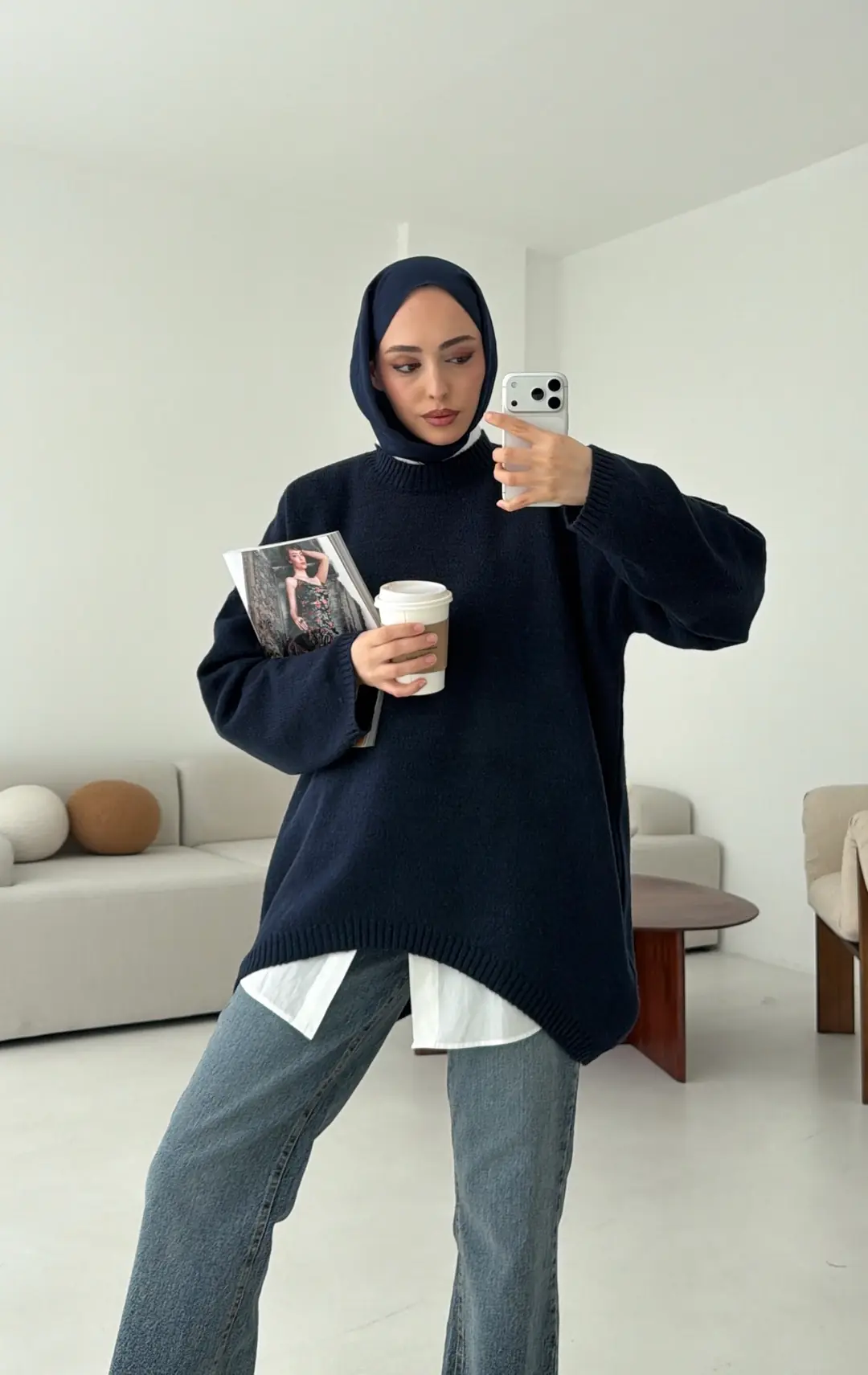 Yumuşak Kazak Lacivert - Görsel 6