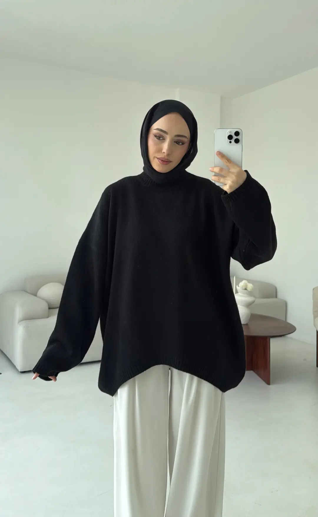 Yumuşak Kazak Siyah - Görsel 2