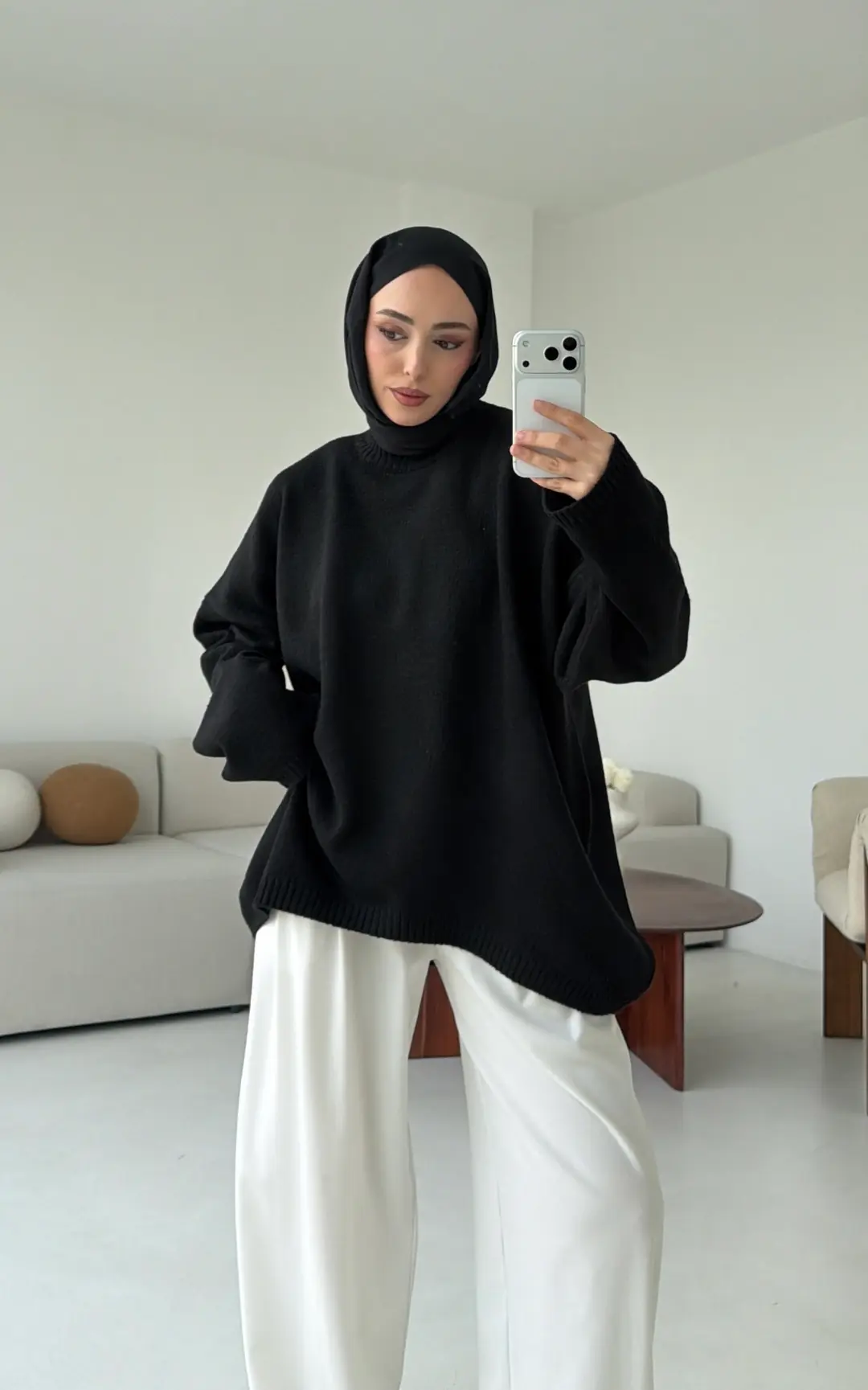 Yumuşak Kazak Siyah - Görsel 5