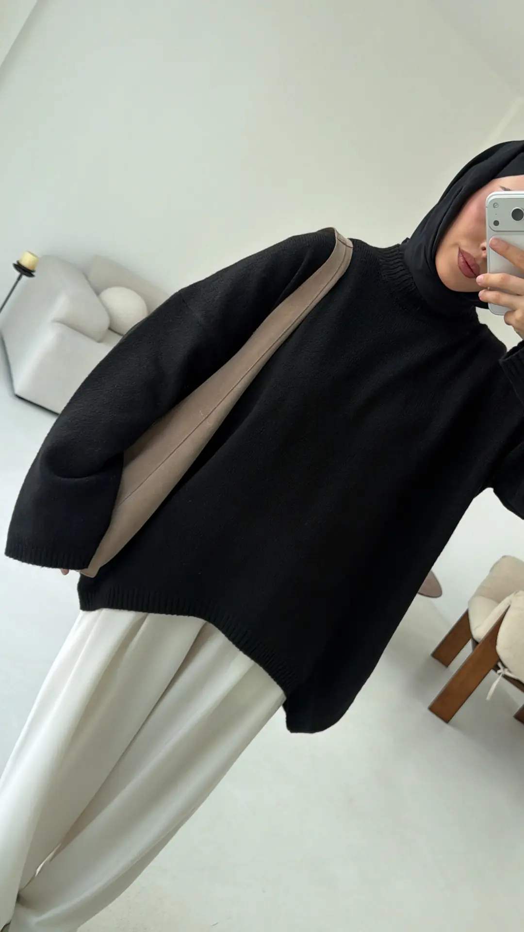 Yumuşak Kazak Siyah - Görsel 7