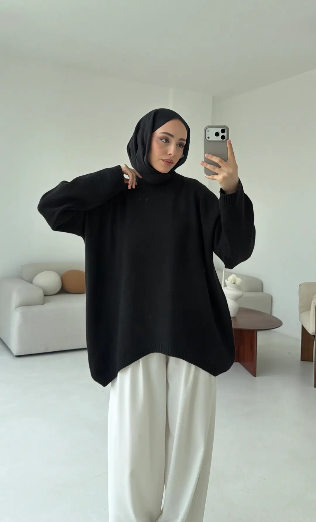 Yumuşak Kazak Siyah - Görsel 8